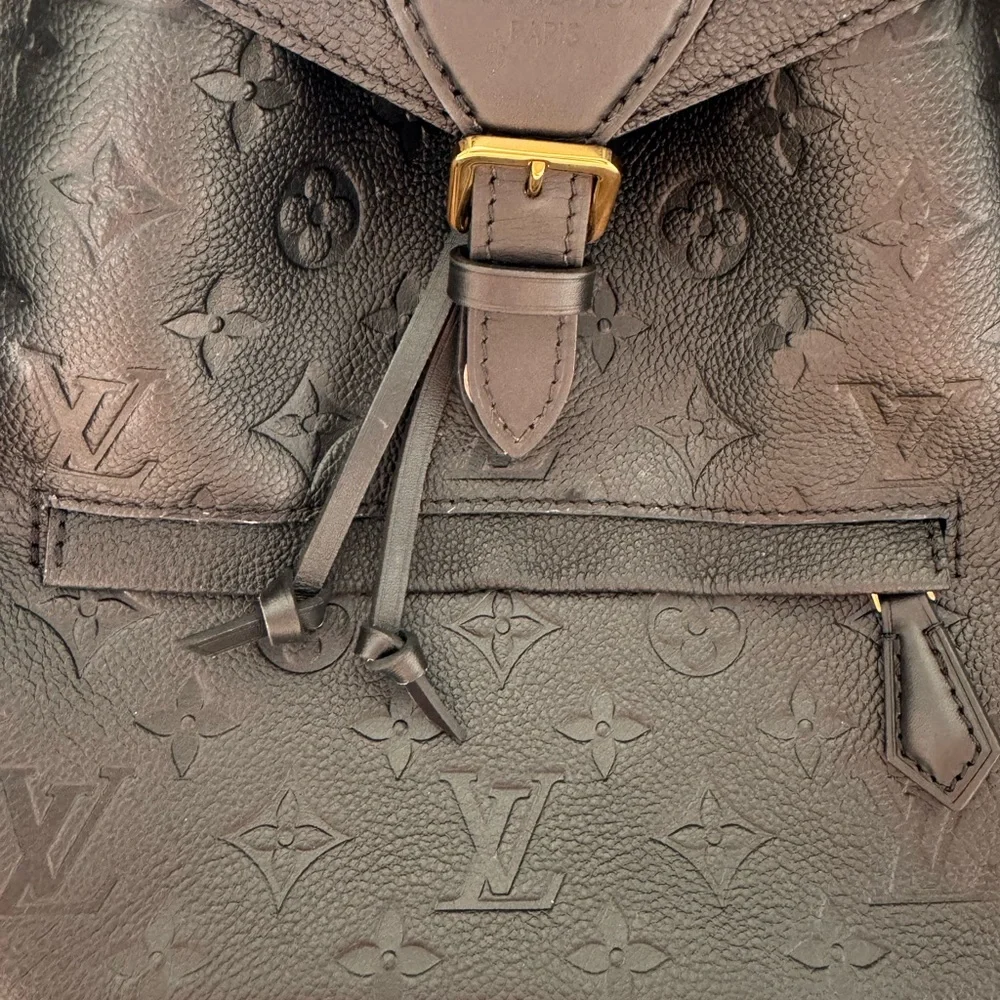 Auth. ✅ RARE Louis Vuitton NM Montsouris Empriente Backpack in “Noir”🖤✨